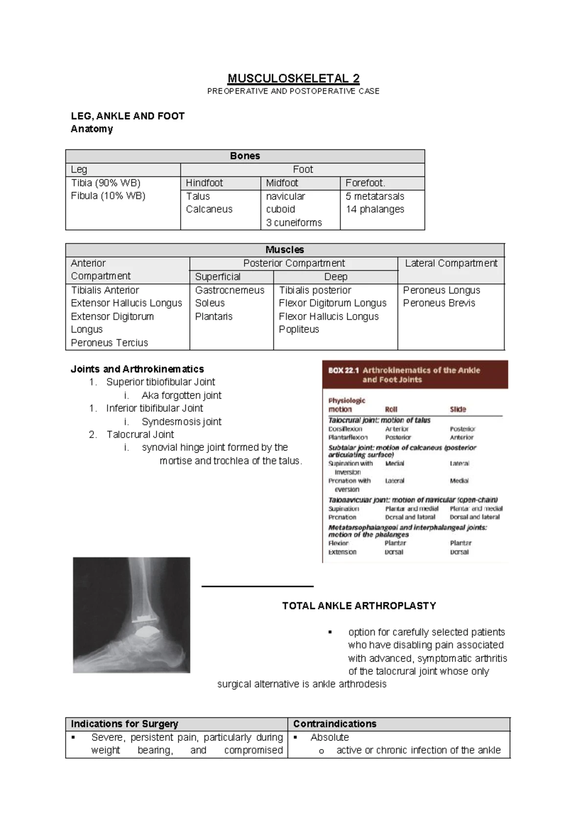 Lower Extremity Special Tests Guide: Hip, Knee, Ankle (PT 101) - Studocu