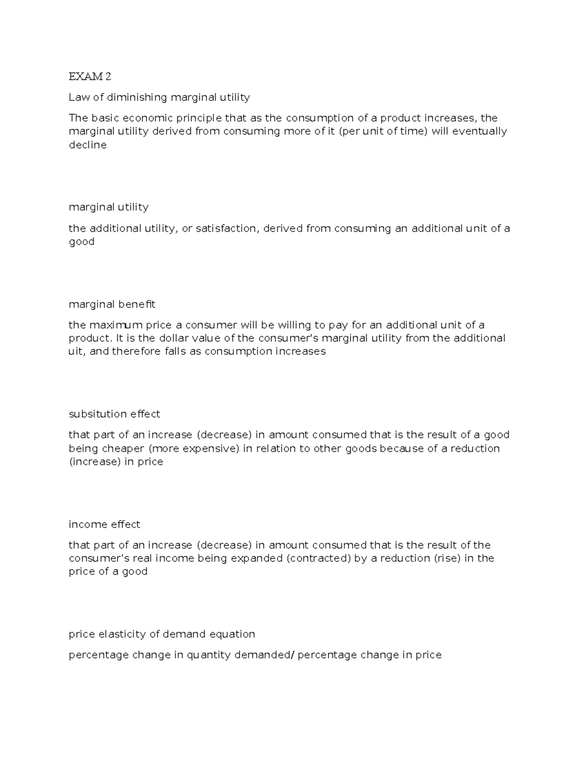 ECO 2023 Exam 2 Study Guide - Key Principles of Microeconomics - Studocu