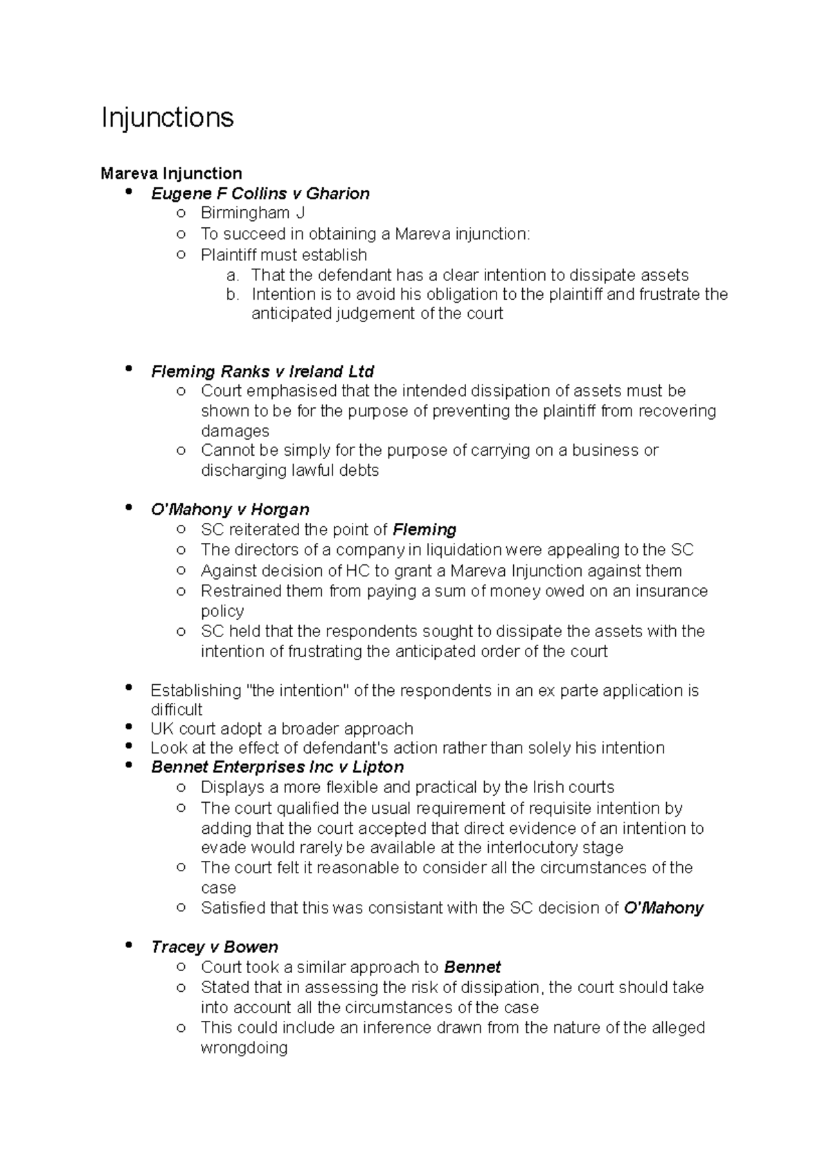 Injunctions Analysis in Legal Cases: Key Principles and Applications ...