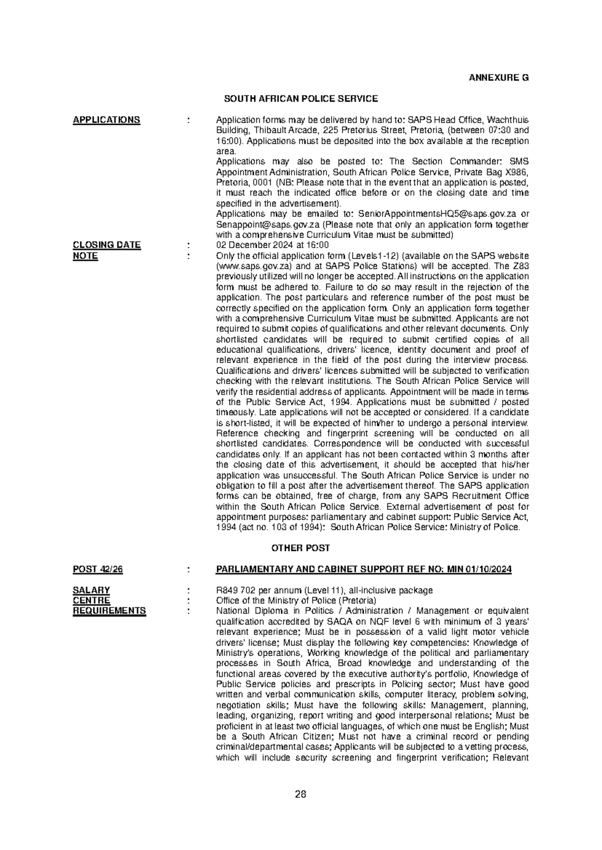 Firgerative Language - 28 ANNEXURE G SOUTH AFRICAN POLICE SERVICE ...