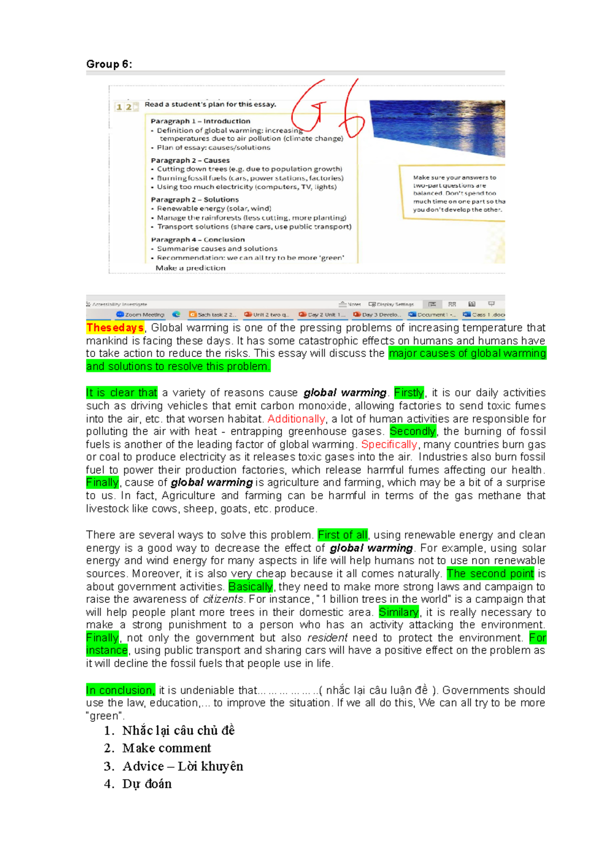 Group 6 - vc vxcv - Group 6: Thesedays, Global warming is one of the ...