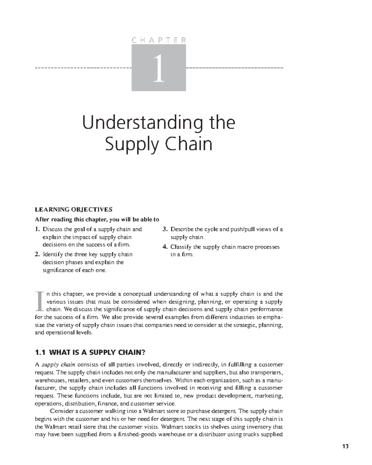 CH1 Book - Notes - I n this chapter, we provide a conceptual ...
