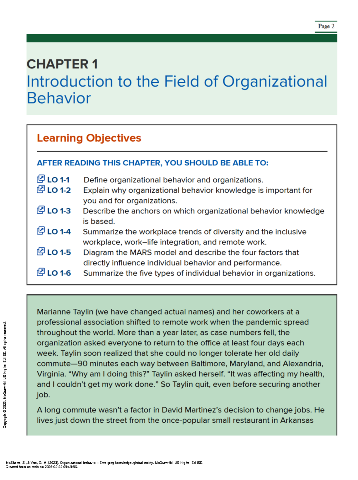 Organizational Behavior Insights: Key Concepts and Applications - Studocu