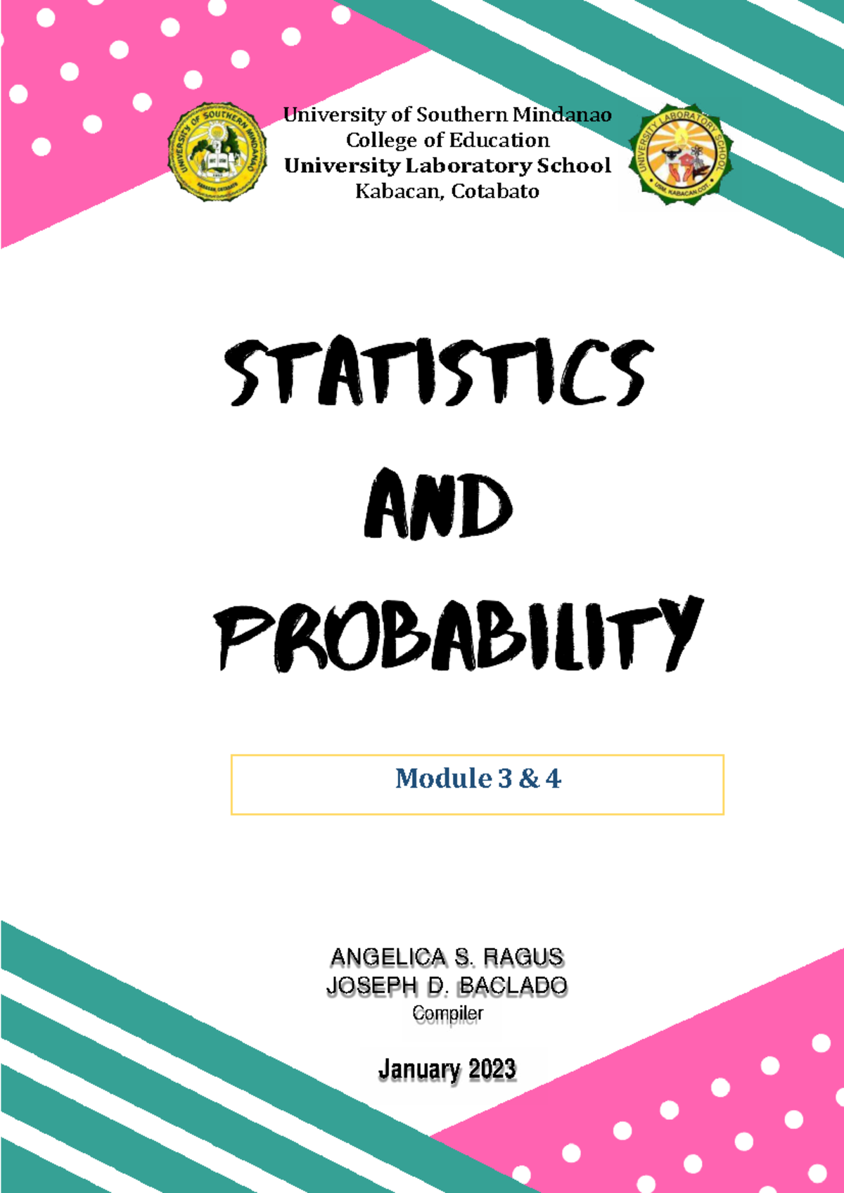 Module 3: Statistics and Probability for Grade 9 (USM) - Studocu