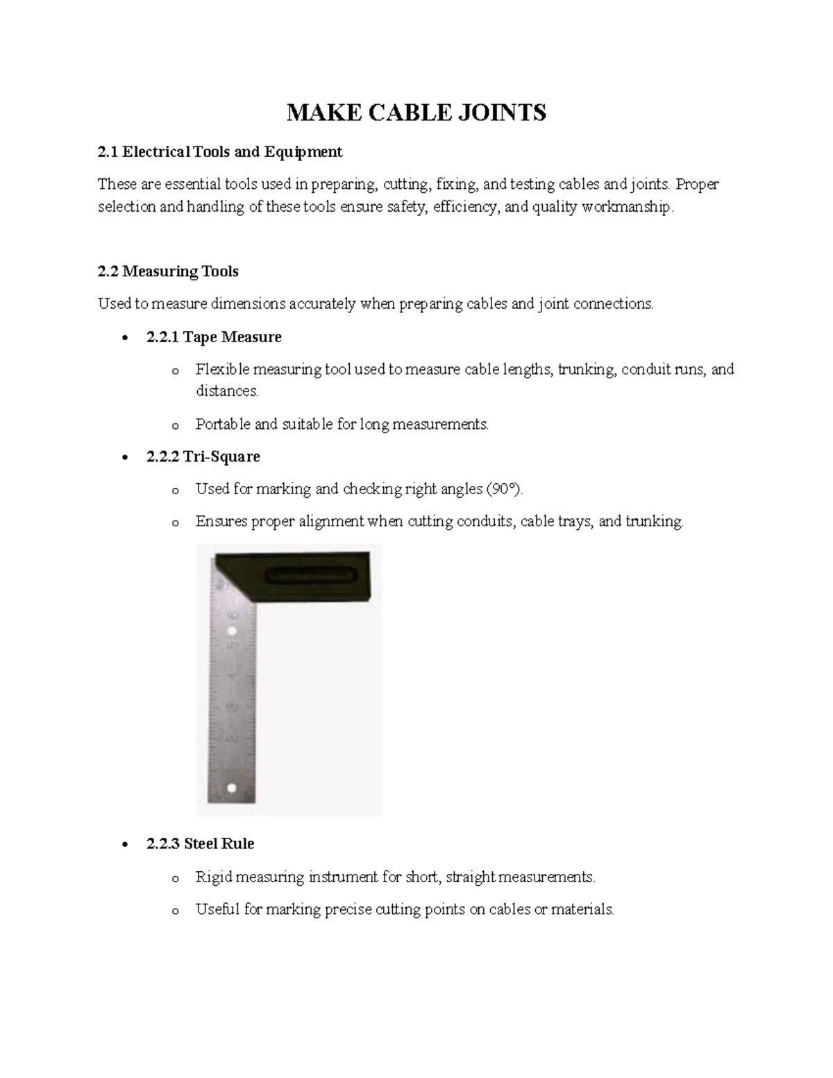 MAKE Cable Joints Notes: Essential Tools & Techniques for Electrical ...