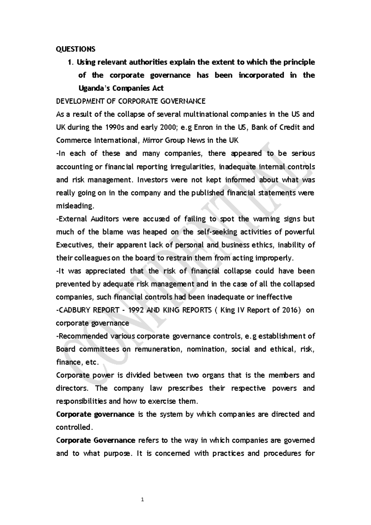 Business Association Answers 2 - QUESTIONS Using relevant authorities ...