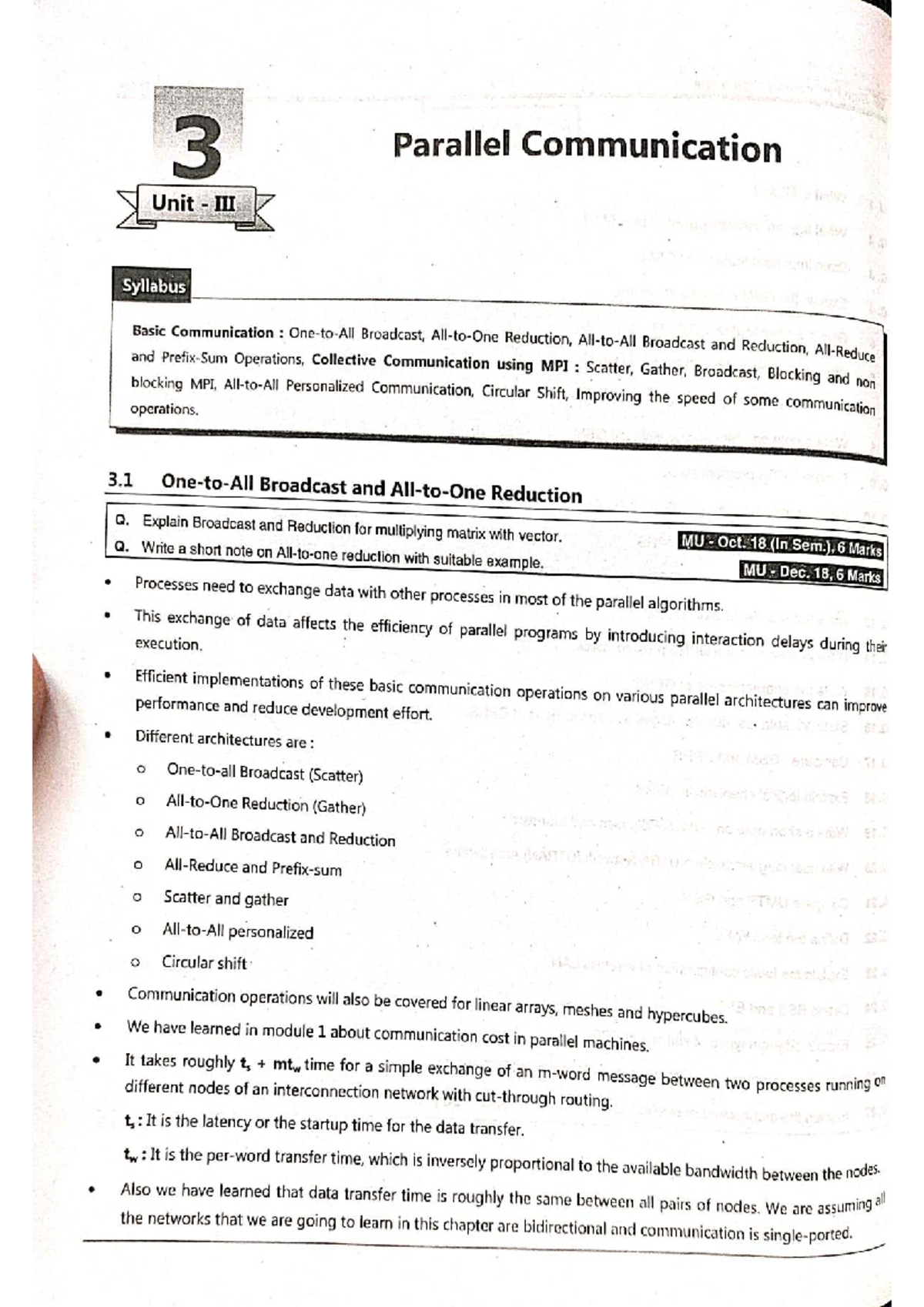 High Performance Computing (HPC) Parallel Communication Syllabus ...