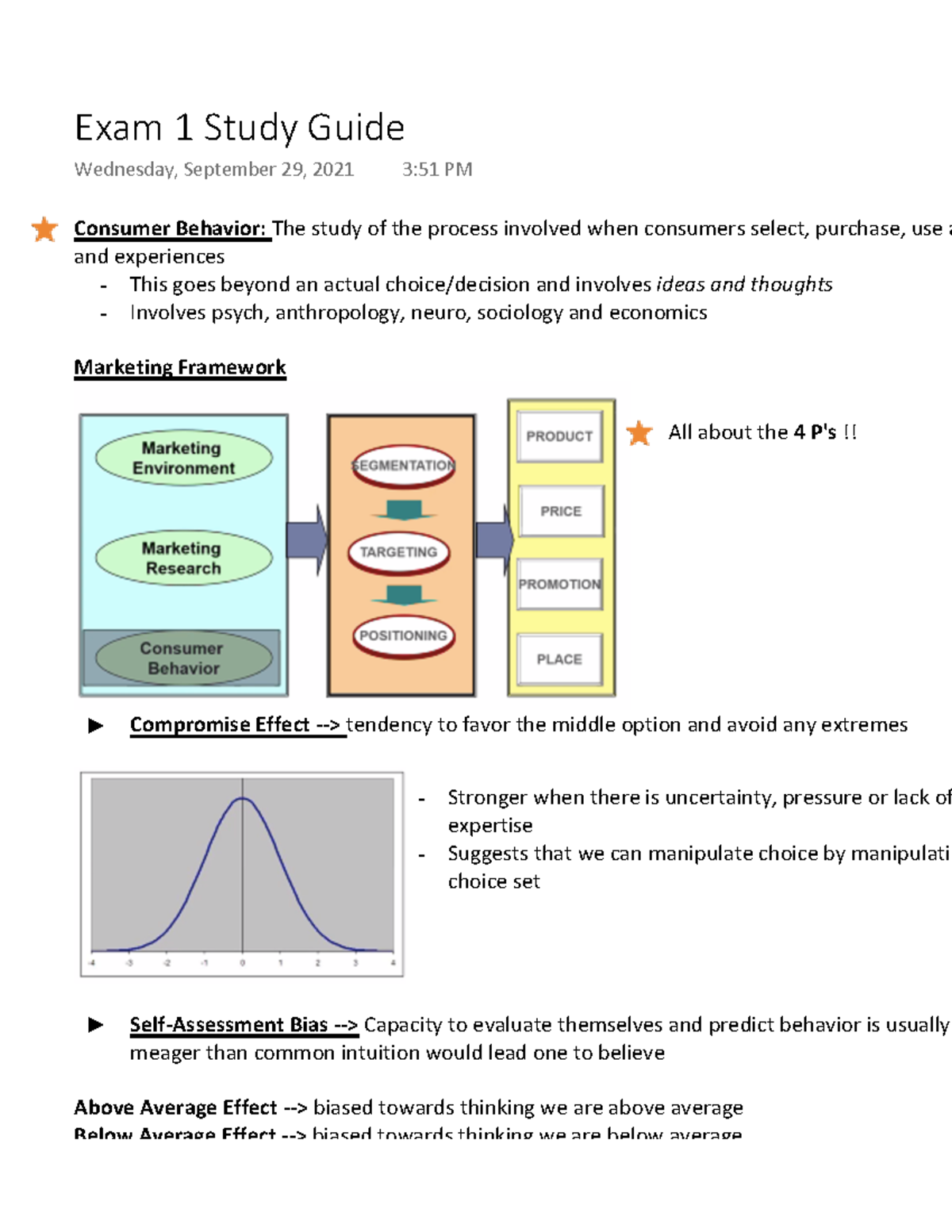 Exam 1 Study Guide - Consumer Behavior (Course Code) - Studocu