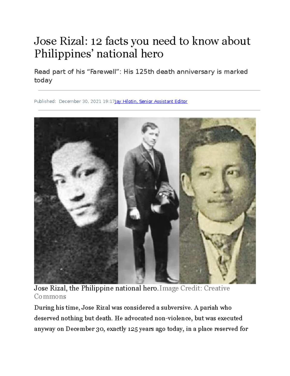 12 Key Facts About Jose Rizal: The National Hero of the Philippines ...