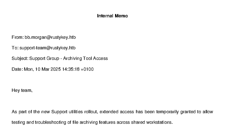 Internal Memo: Support Group Archiving Tool Access Update - Studocu