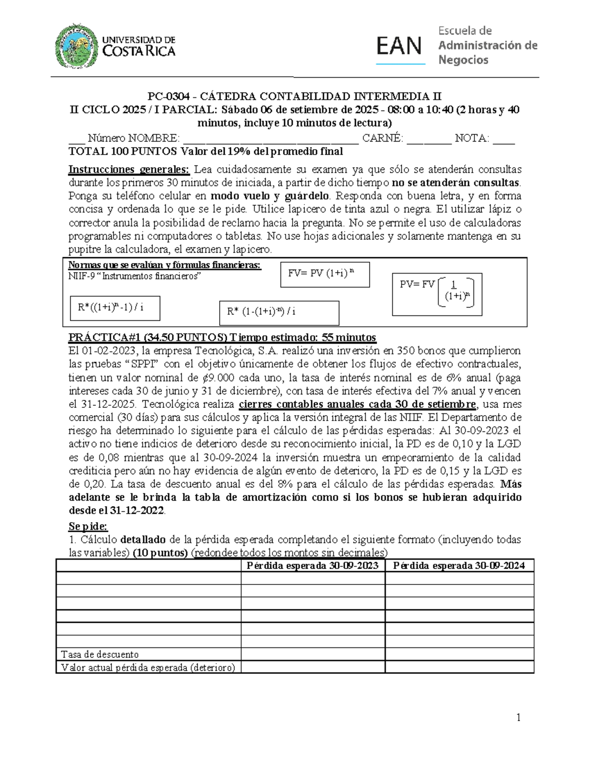 I Parcial - Cátedra Contabilidad Intermedia II 2025 - Studocu