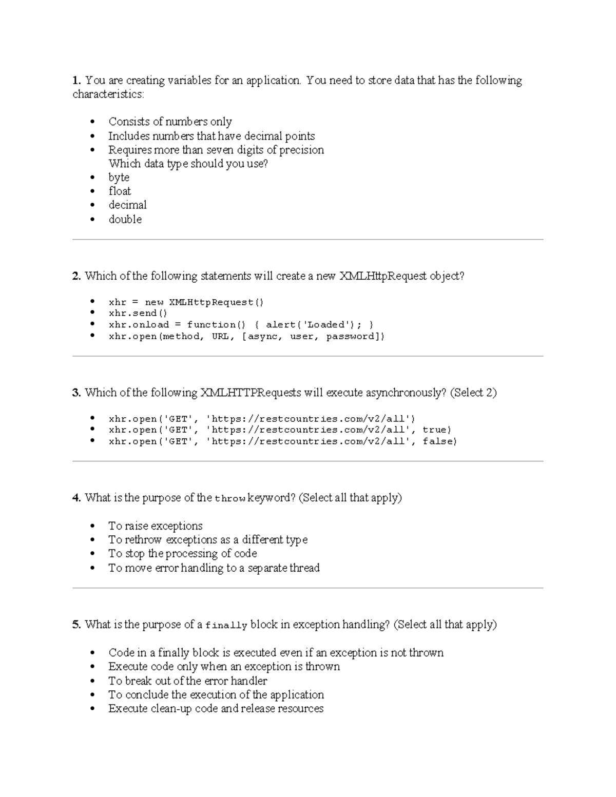 Domain Test Unit1 - Test Questions and Answers - Studocu