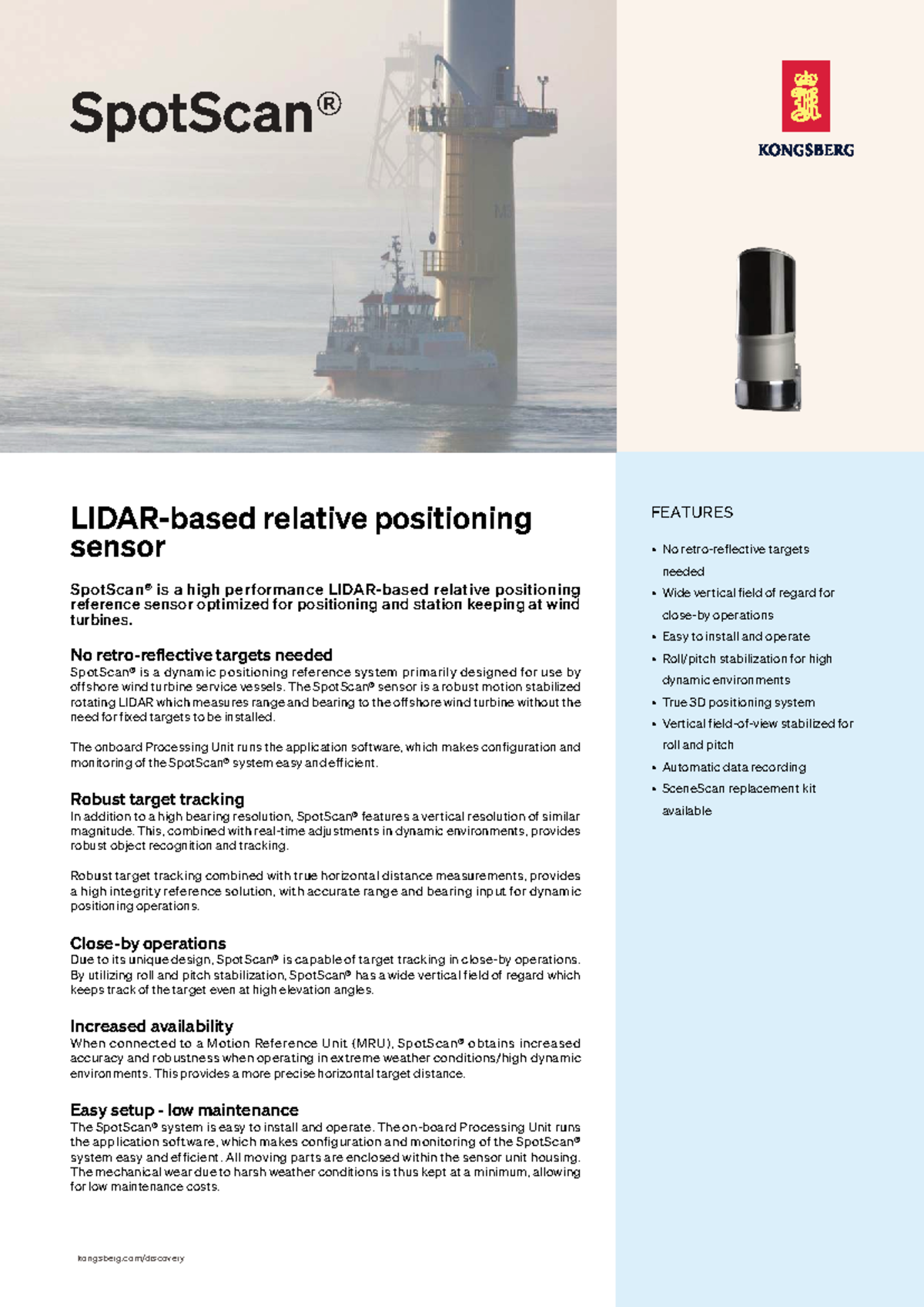 Relative Positioning Sensor Features for Offshore Wind Turbines ...