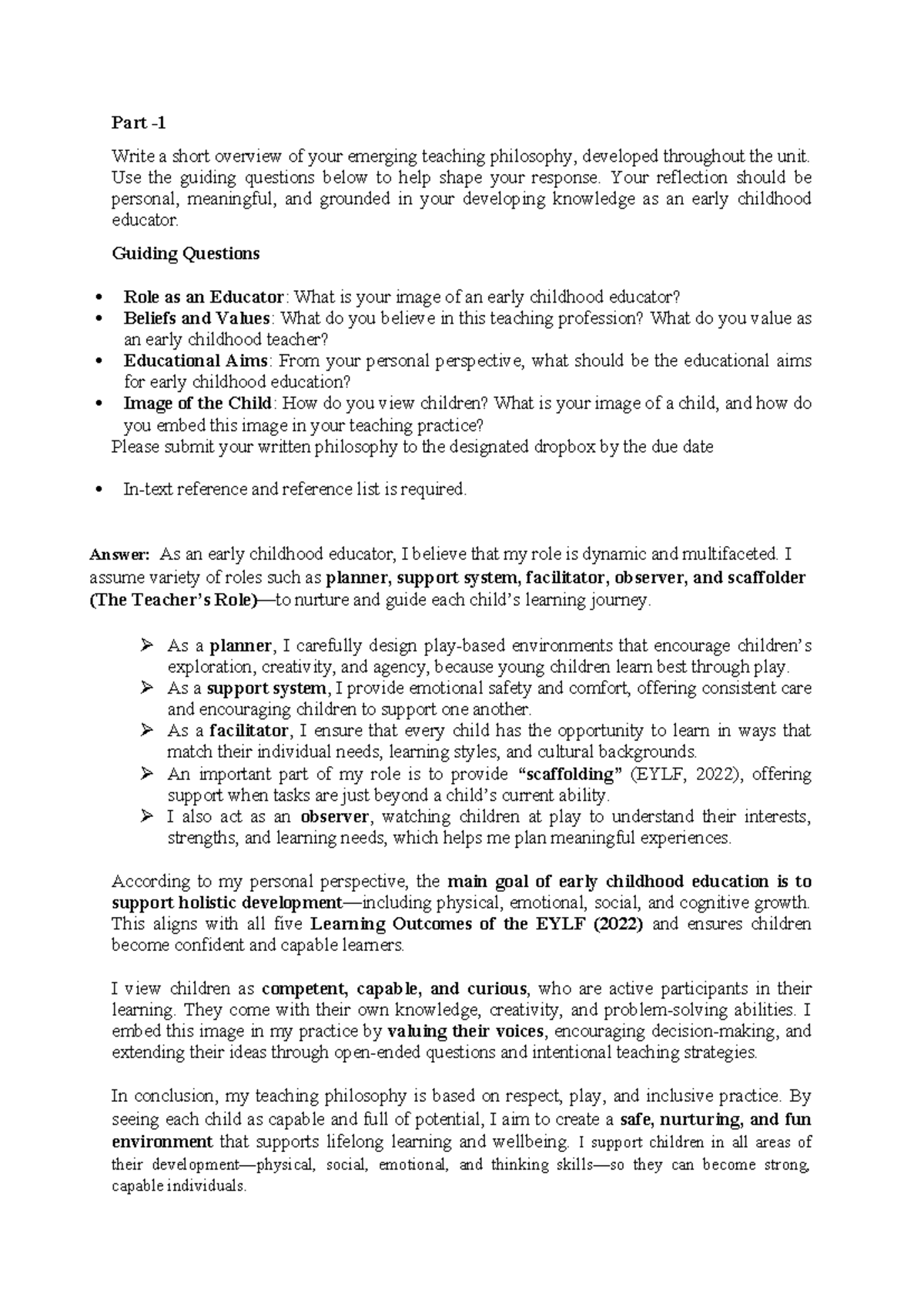 A-3 - Assessment: Developing My Early Childhood Teaching Philosophy ...