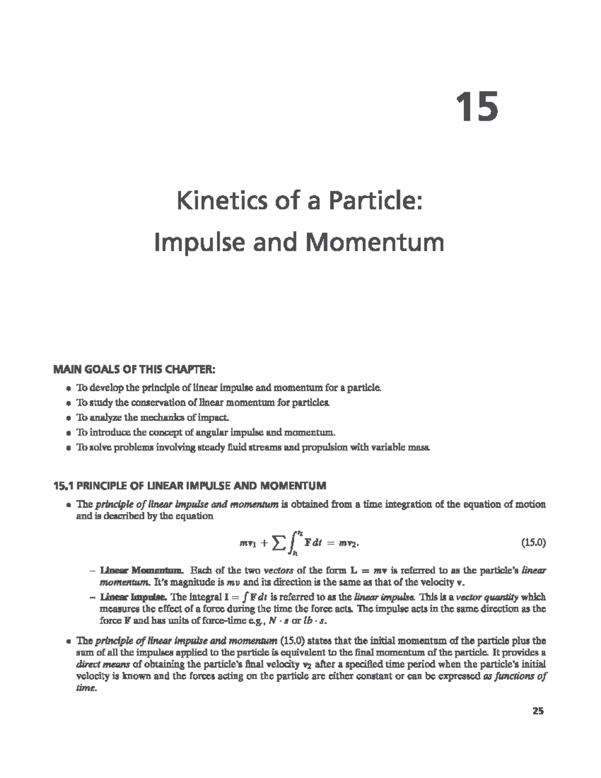 Study Notes: CH15 Kinetics of a Particle - Impulse & Momentum ...