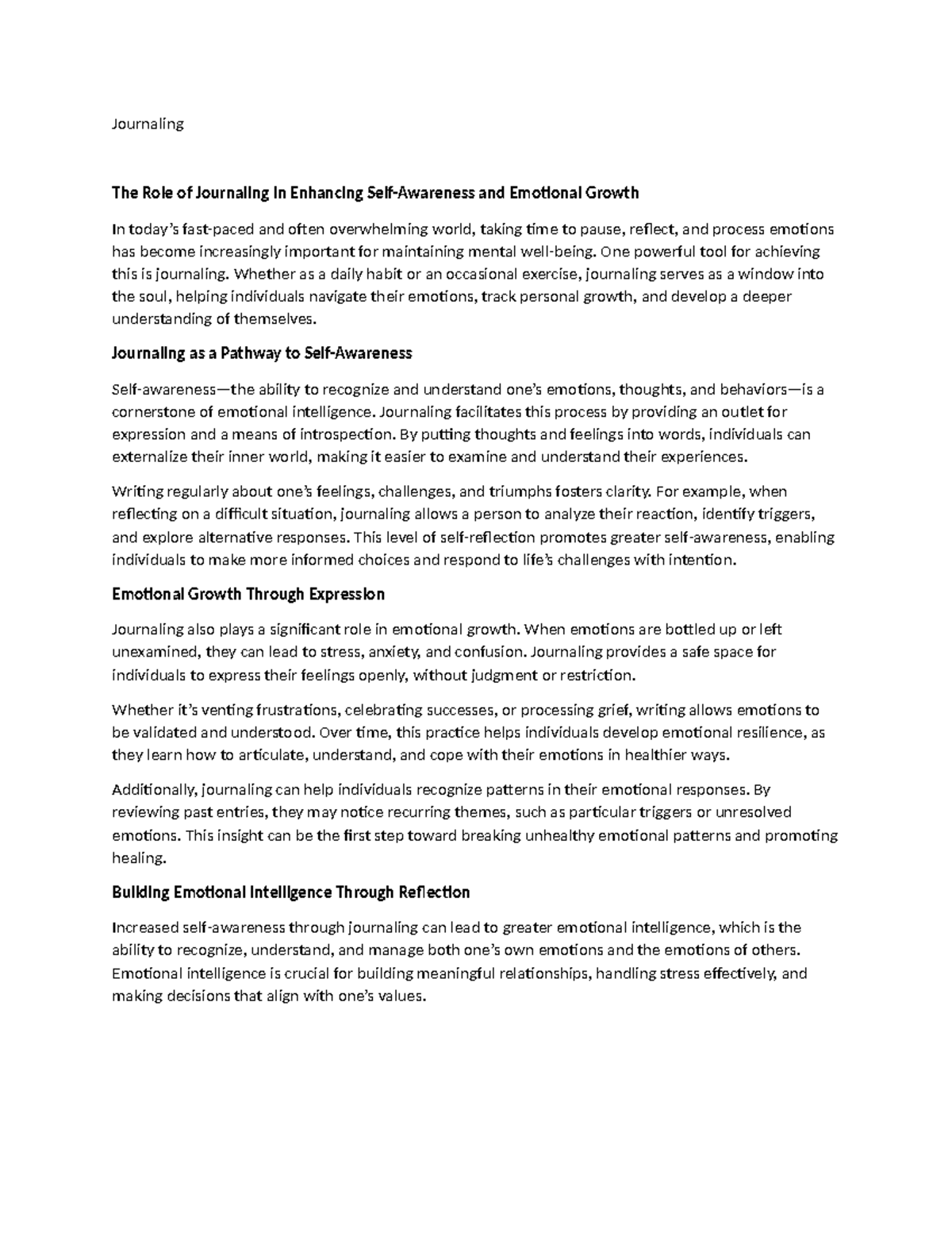 Journaling - One powerful tool for achieving this is journaling ...