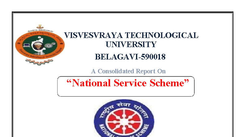 NSS Report on Community Service - 5th Sem BE (ISE) - Studocu