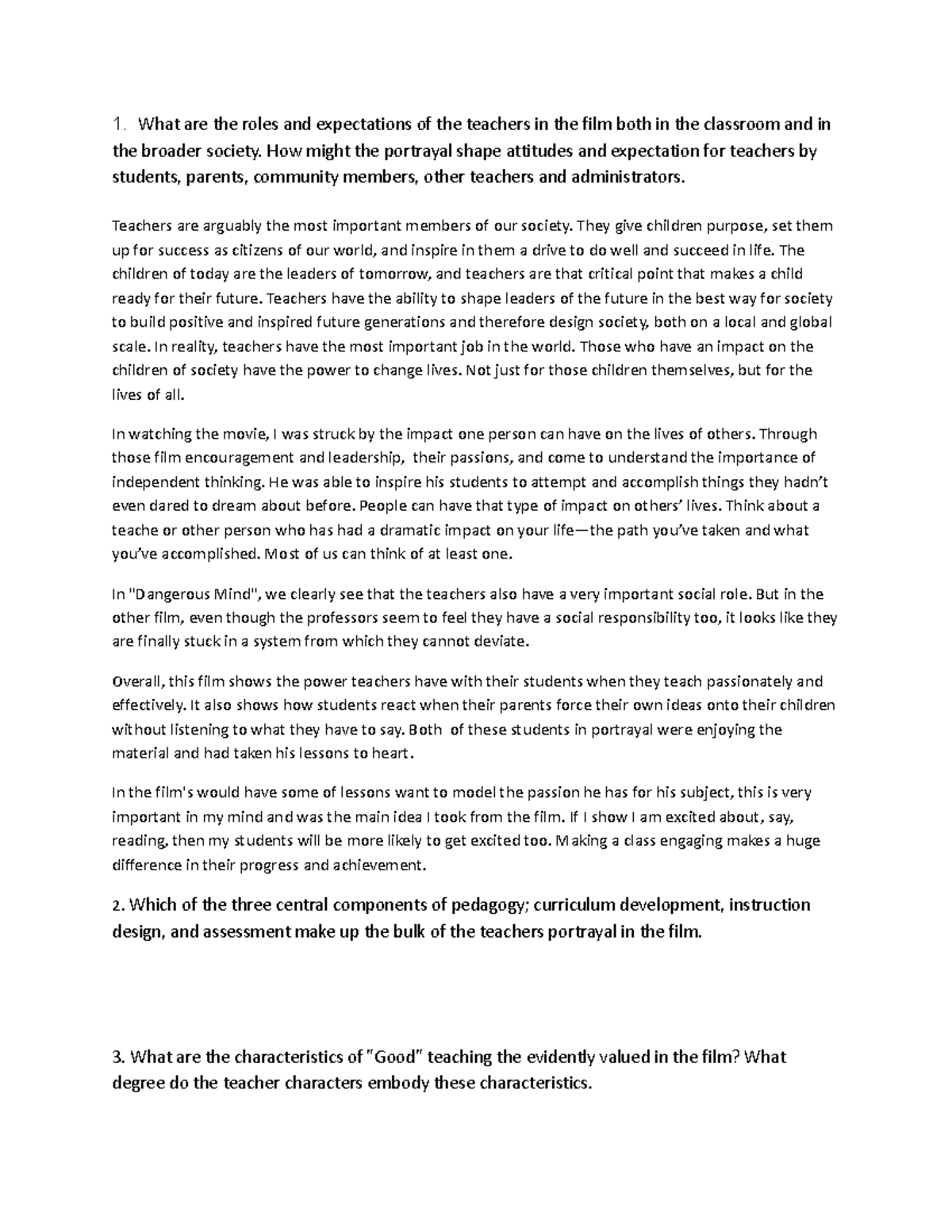 The Role of Teachers in Film: Insights on Education and Society - PROF ...