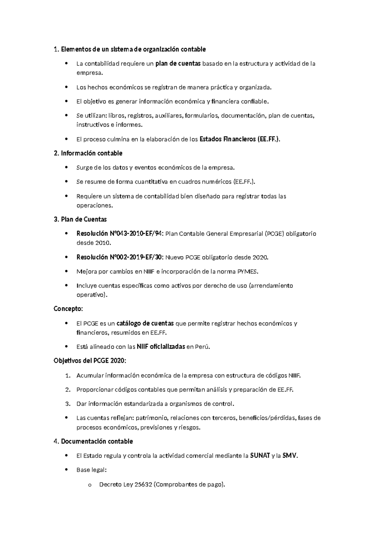 Resumen de Elementos de un Sistema de Organización Contable - Studocu