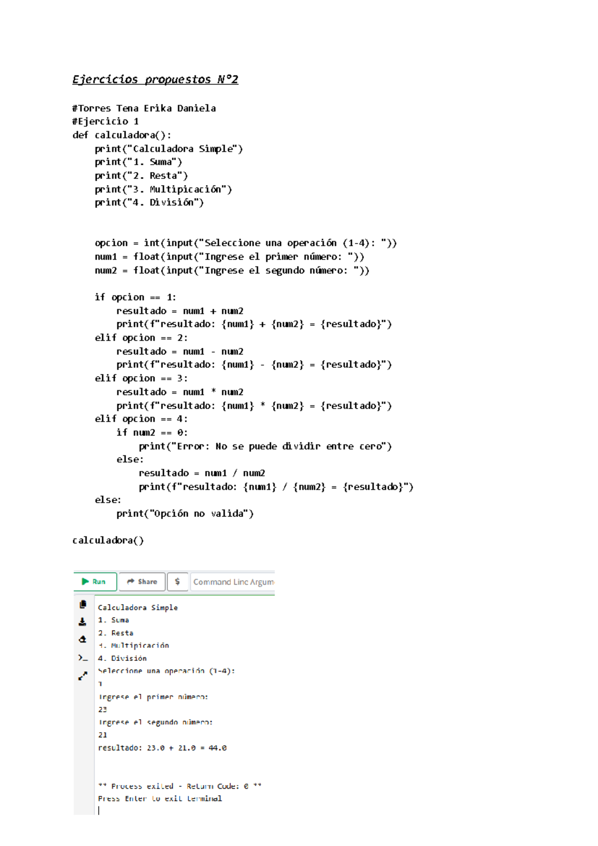 Ejercicios Propuestos de Programación - Semana 2 (Códigos y Funciones ...