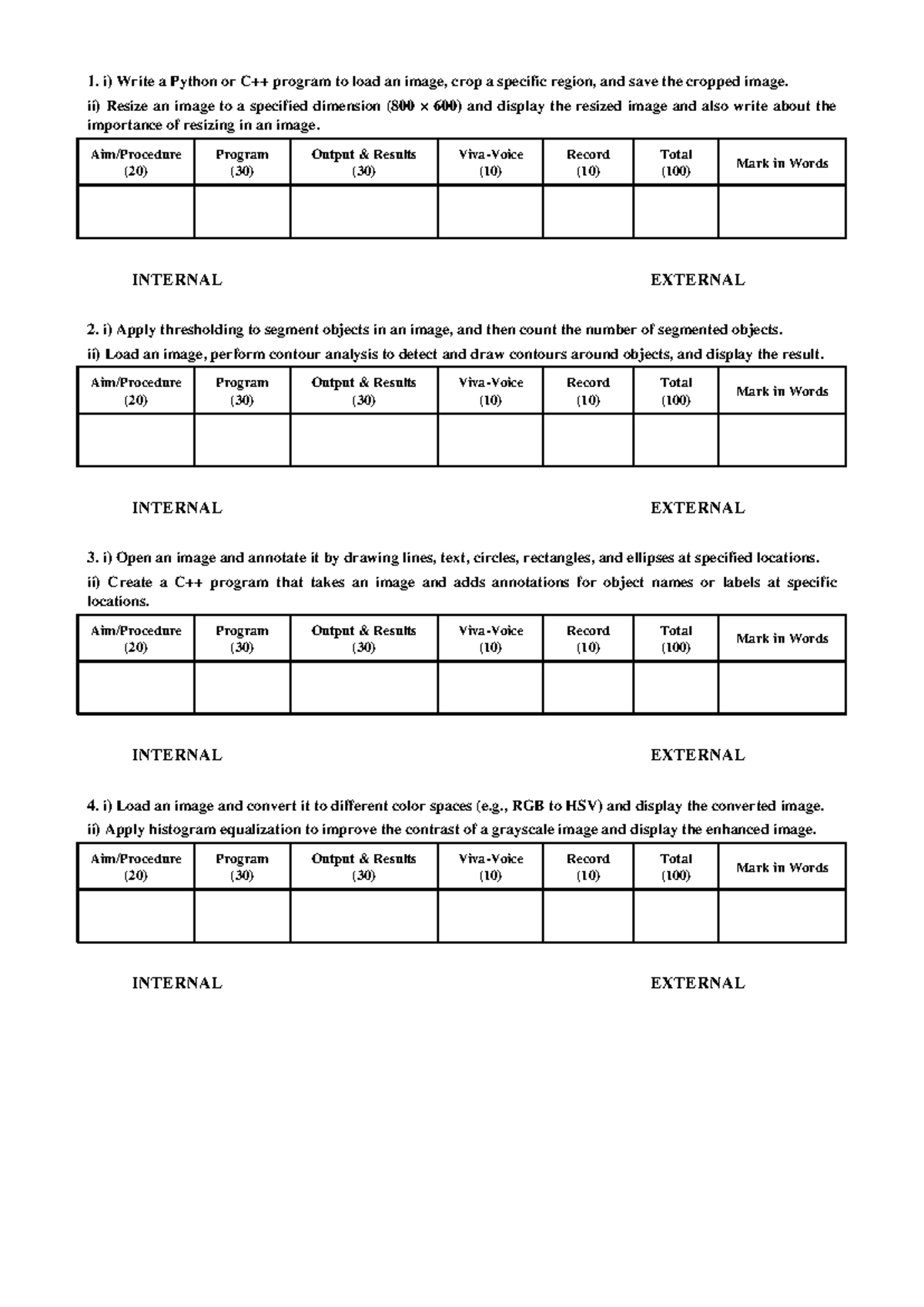 CS25C09 Computer Vision: Practical Assignments Overview - Studocu