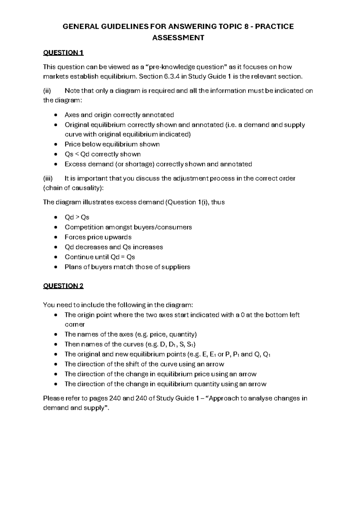 General Guidelines for Topic 8: Practice Assessment Notes - Studocu
