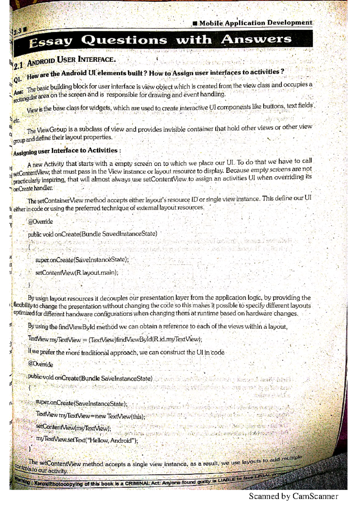 Mad unit2 - mobile application development notes - Mobile Application ...