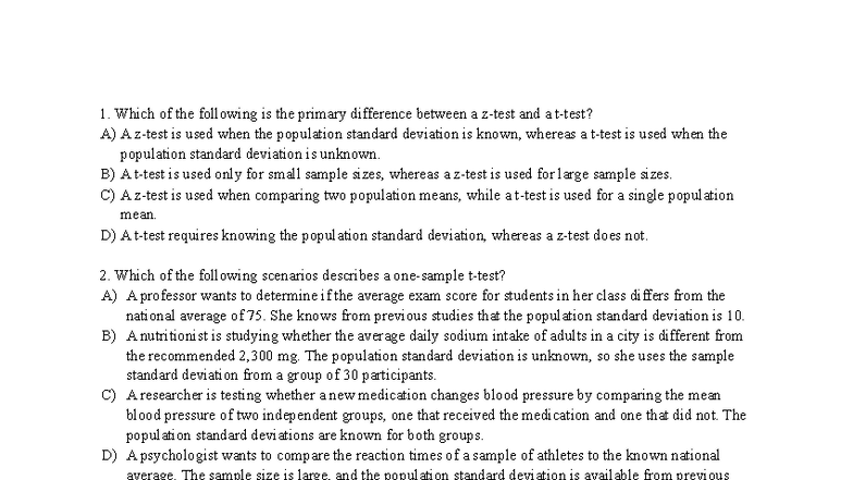 Chapter 9 Practice Problems (5): Understanding Statistical Concepts ...