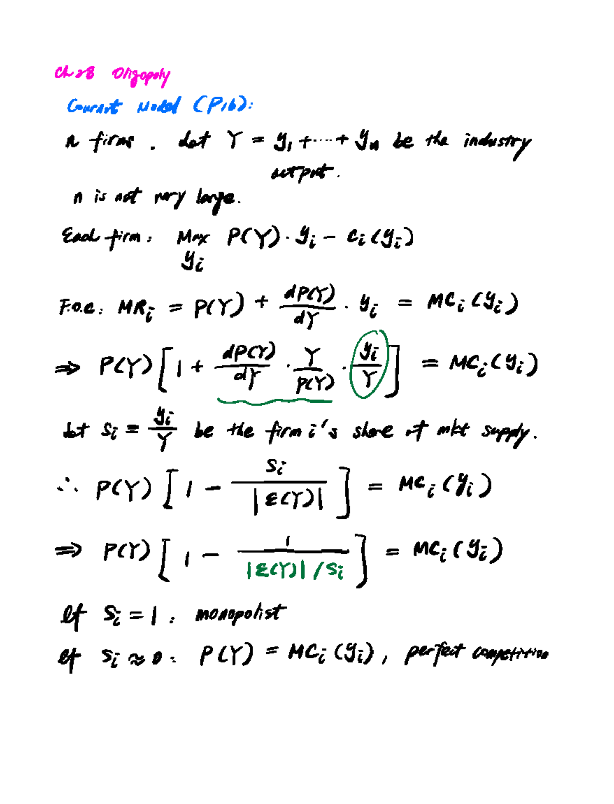 ECO3011 2023 Lecture Notes on Oligopoly and Game Theory Concepts - Studocu