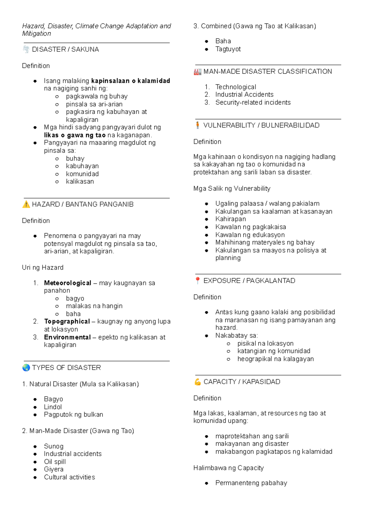 Disaster Nursing Midterm Reviewer: Key Concepts and Strategies - Studocu