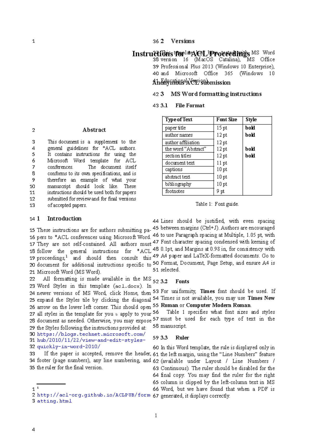 Instructions for Using the ACL Formatting Template - Studocu