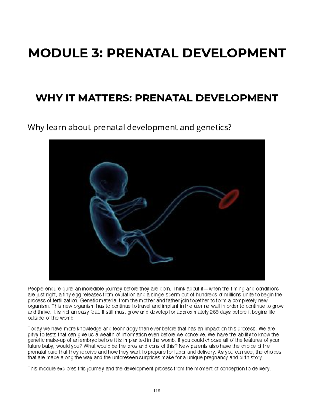 Module 3: Exploring the Complexities of Prenatal Development - Studocu