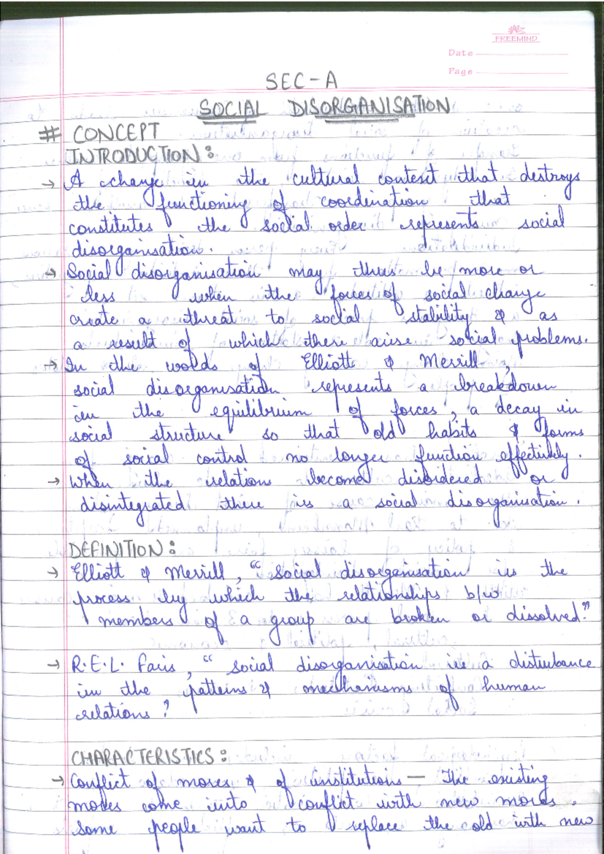 SOC 101: Social Disorganisation Concepts and Theories Overview - Studocu