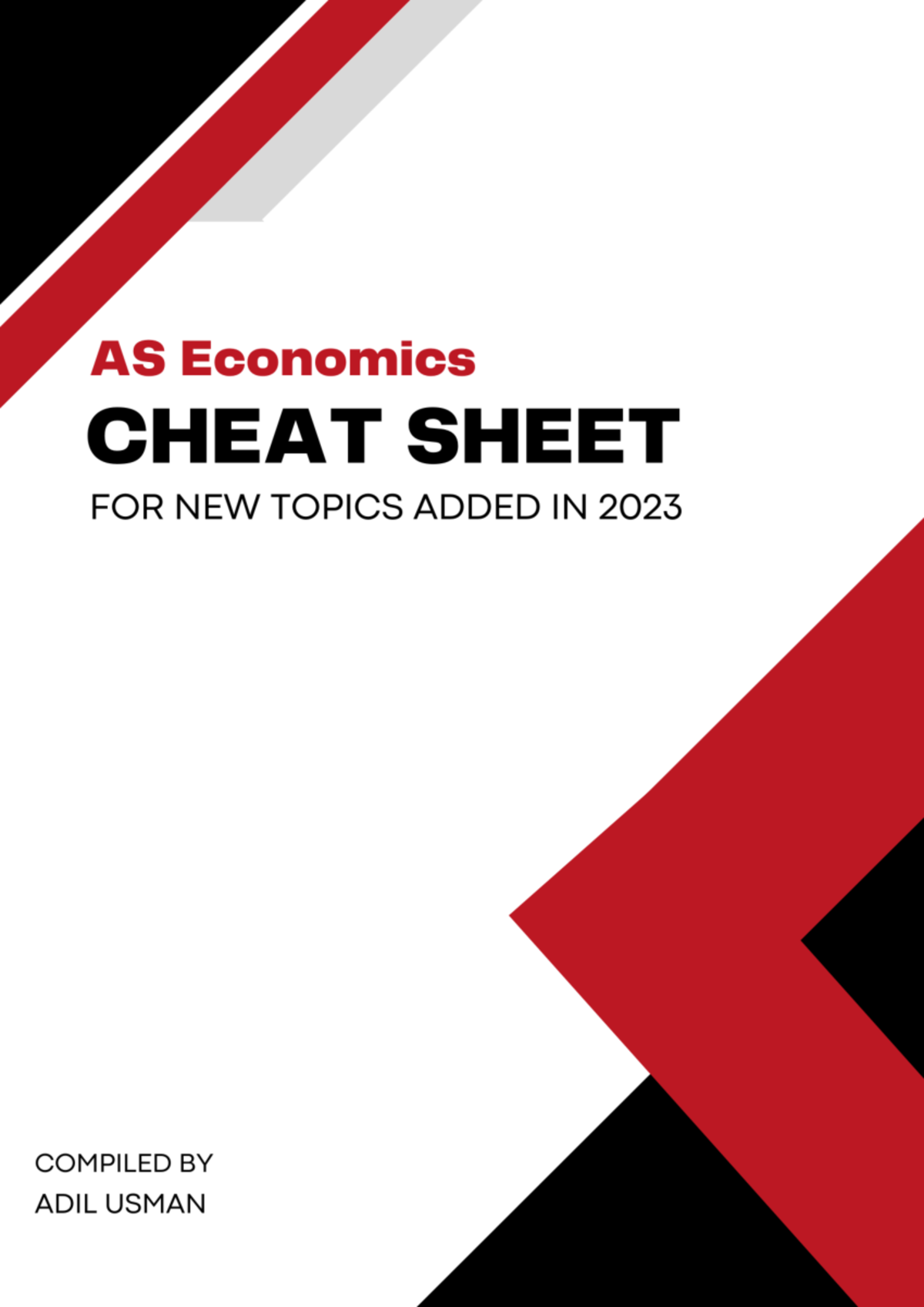 AS Economics Cheat Sheet: National Income & GDP Concepts - Studocu