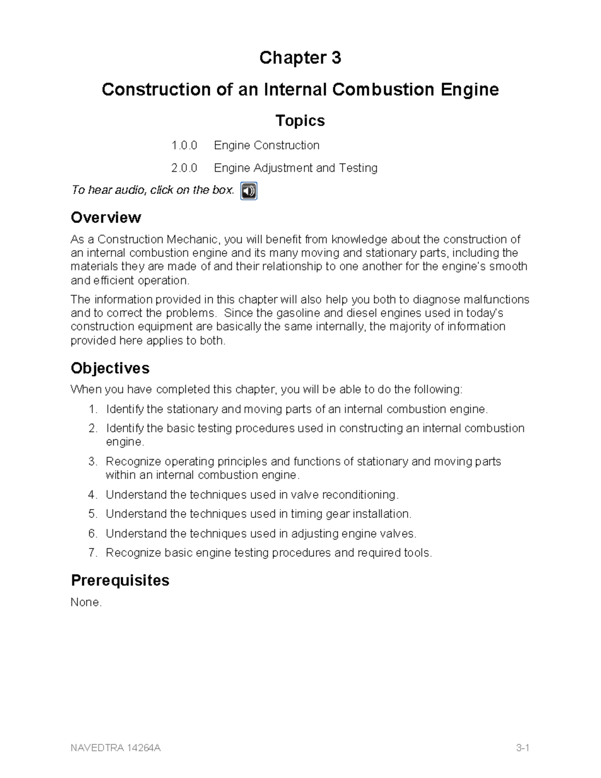 Engine construction and componens - Chapter 3 Construction of an ...