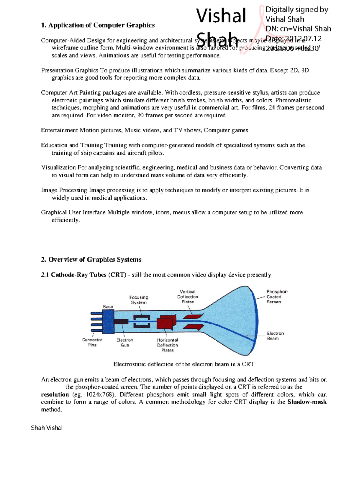 CG Lecture Notes: Key Concepts in Computer Graphics and Applications ...