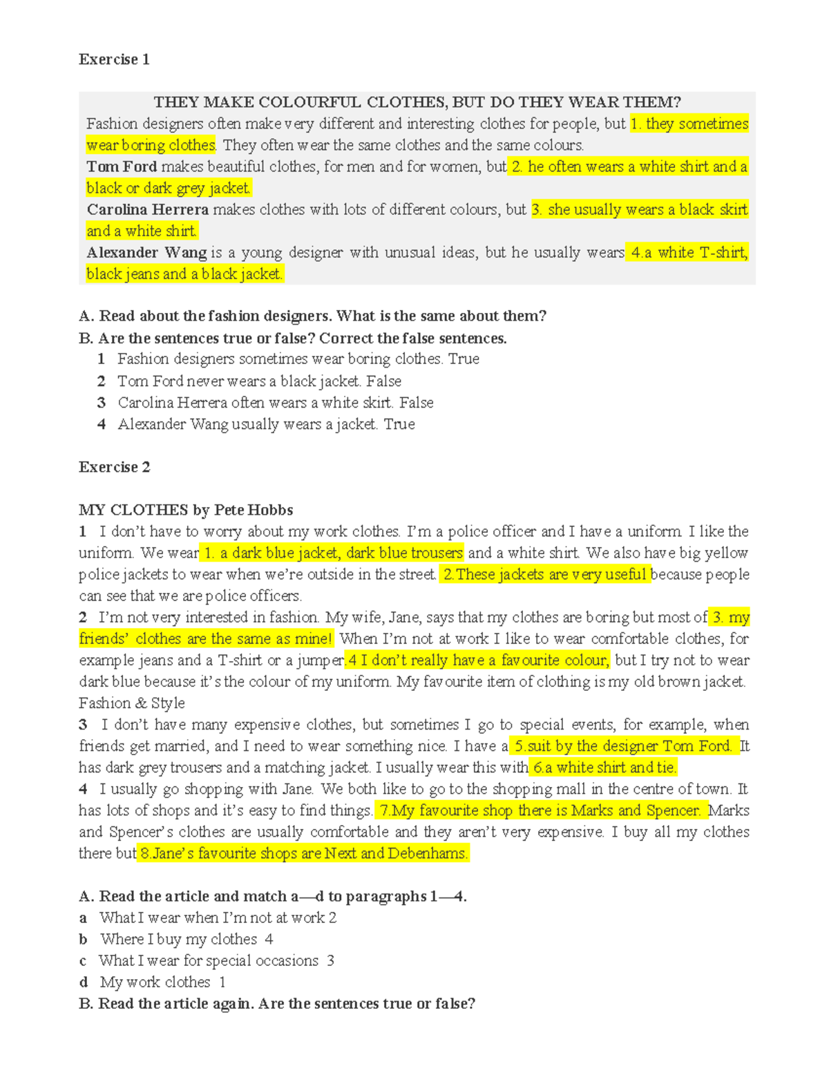 Reading - Clothes - KO CÓ: Fashion Designers & Personal Style - Studocu