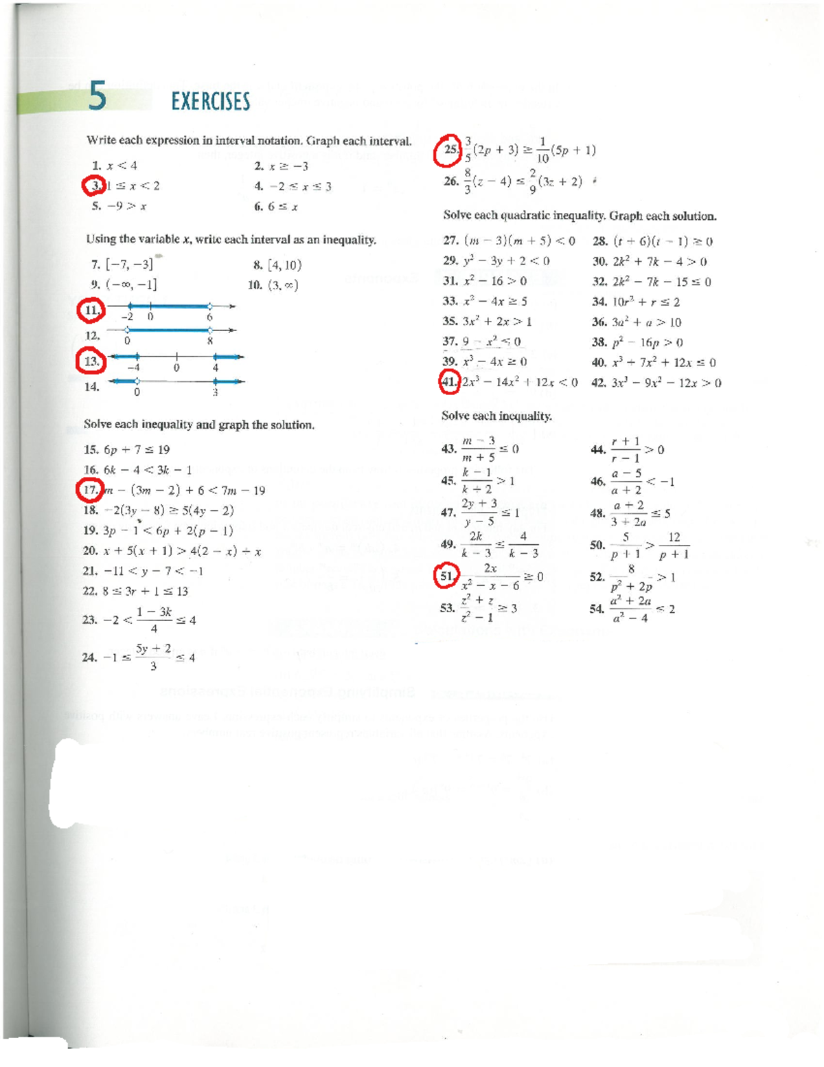 T2: Exercises on interval notation and quadratic inequalities - Studocu