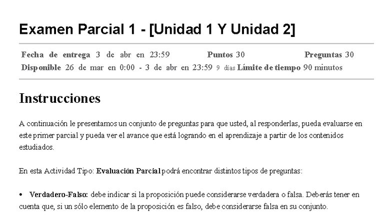 Examen Parcial 1 - Unidad 1 y 2 de Administración I - Studocu