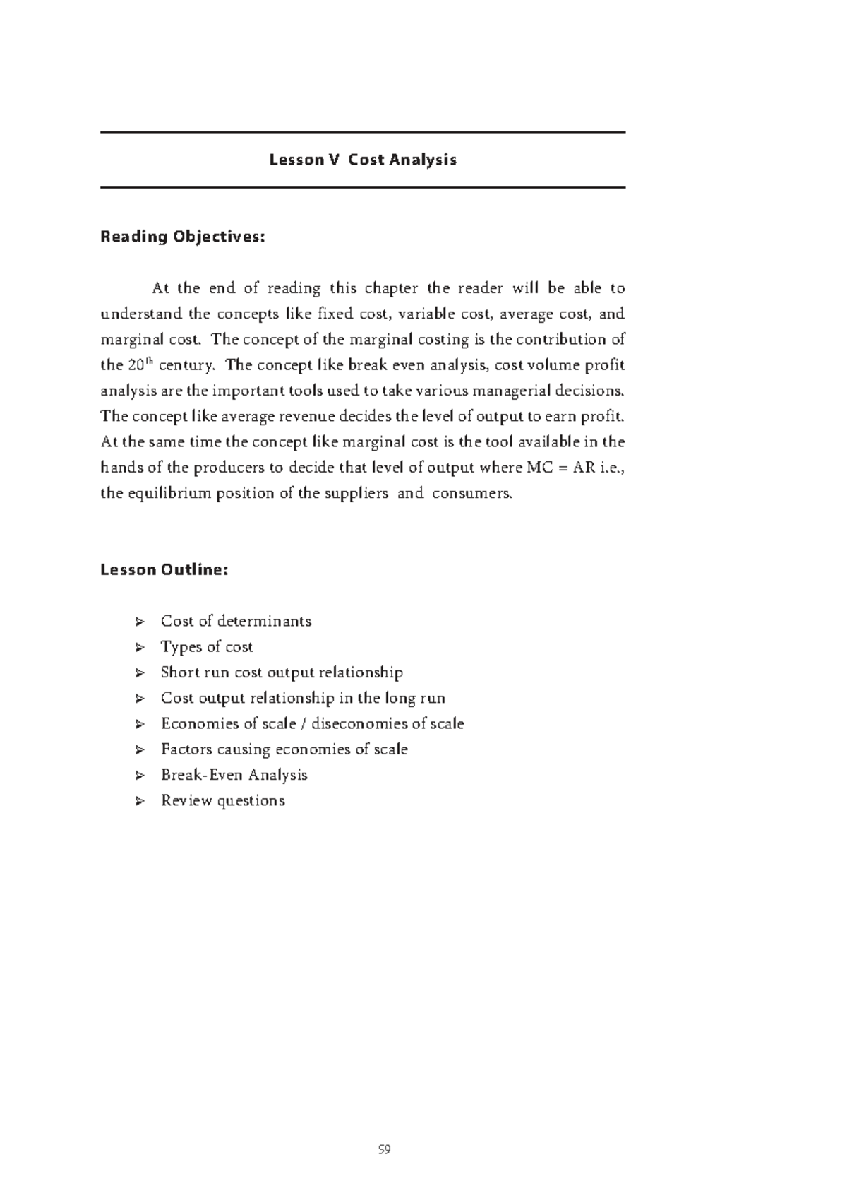 Lesson V: Cost Analysis - Understanding Fixed, Variable, and Marginal ...