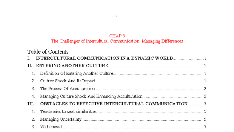 CHAP 8 - The Challenges of Intercultural Communication: Managing ...