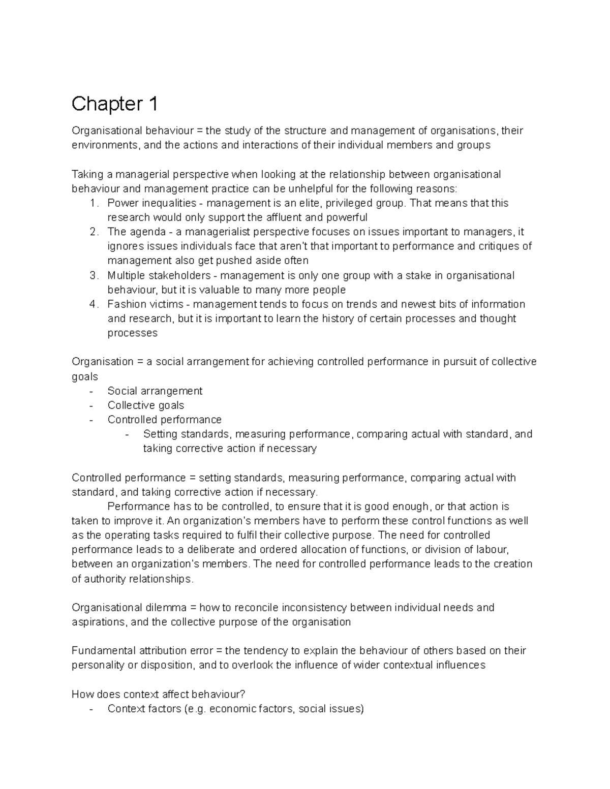 Organizational Behavior Concepts and Theories: An Overview - OB 101 ...