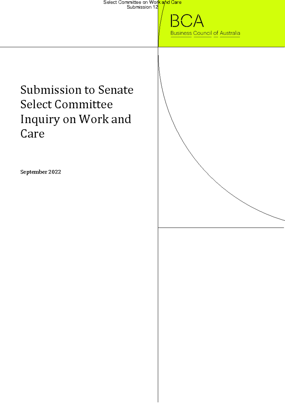 Submission 12 - Business Council of Australia - Submission to Senate ...