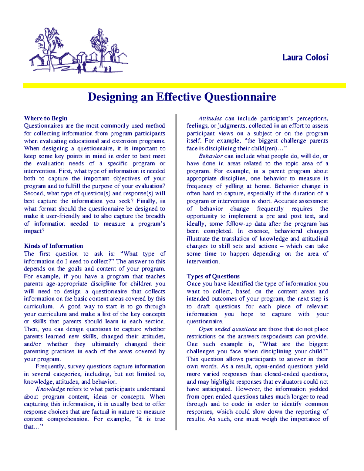 Designing 20an 20Effective 20Questionnaire - DECO1006 - USyd - Studocu