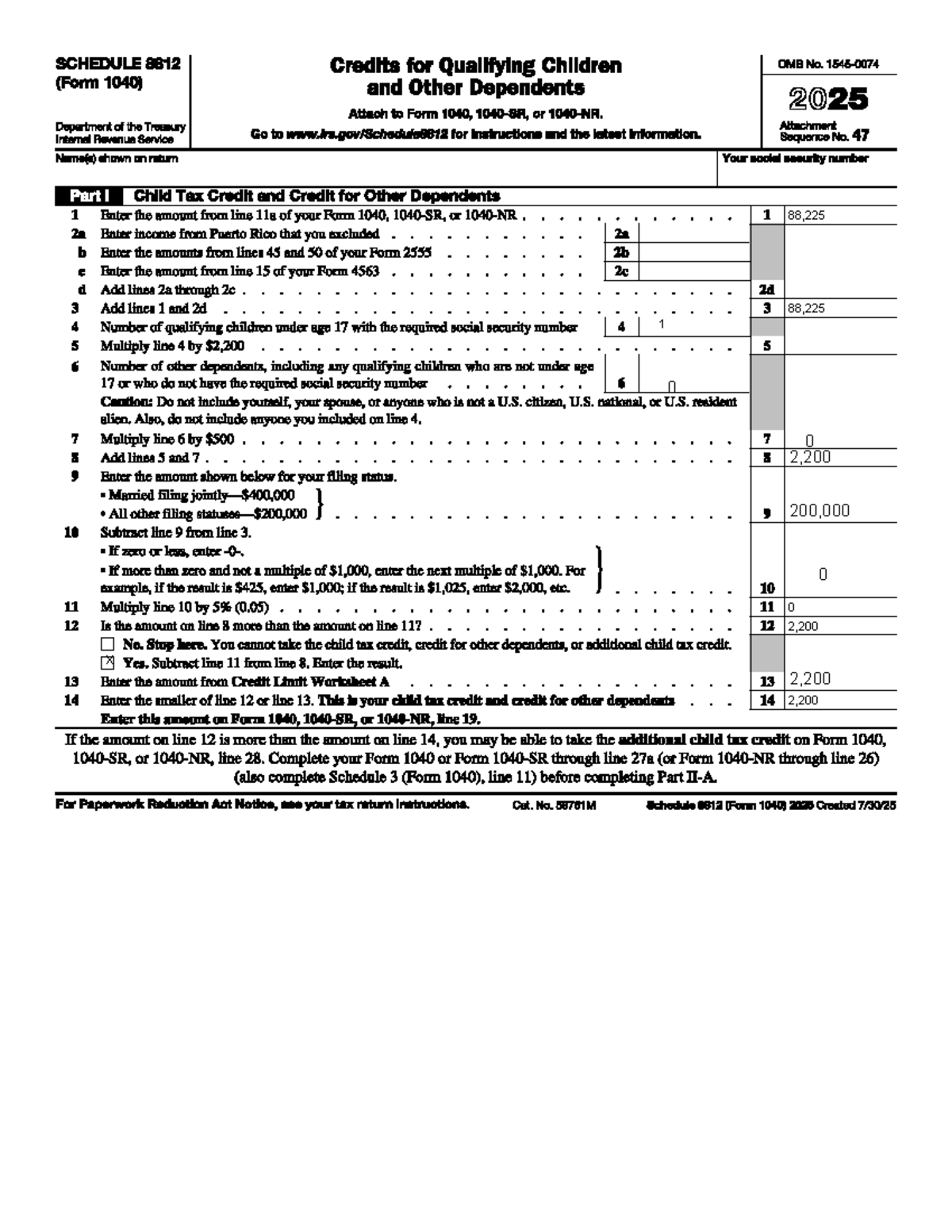 Form 8812 - IRS Child Tax Credit Instructions for 2025 - Studocu