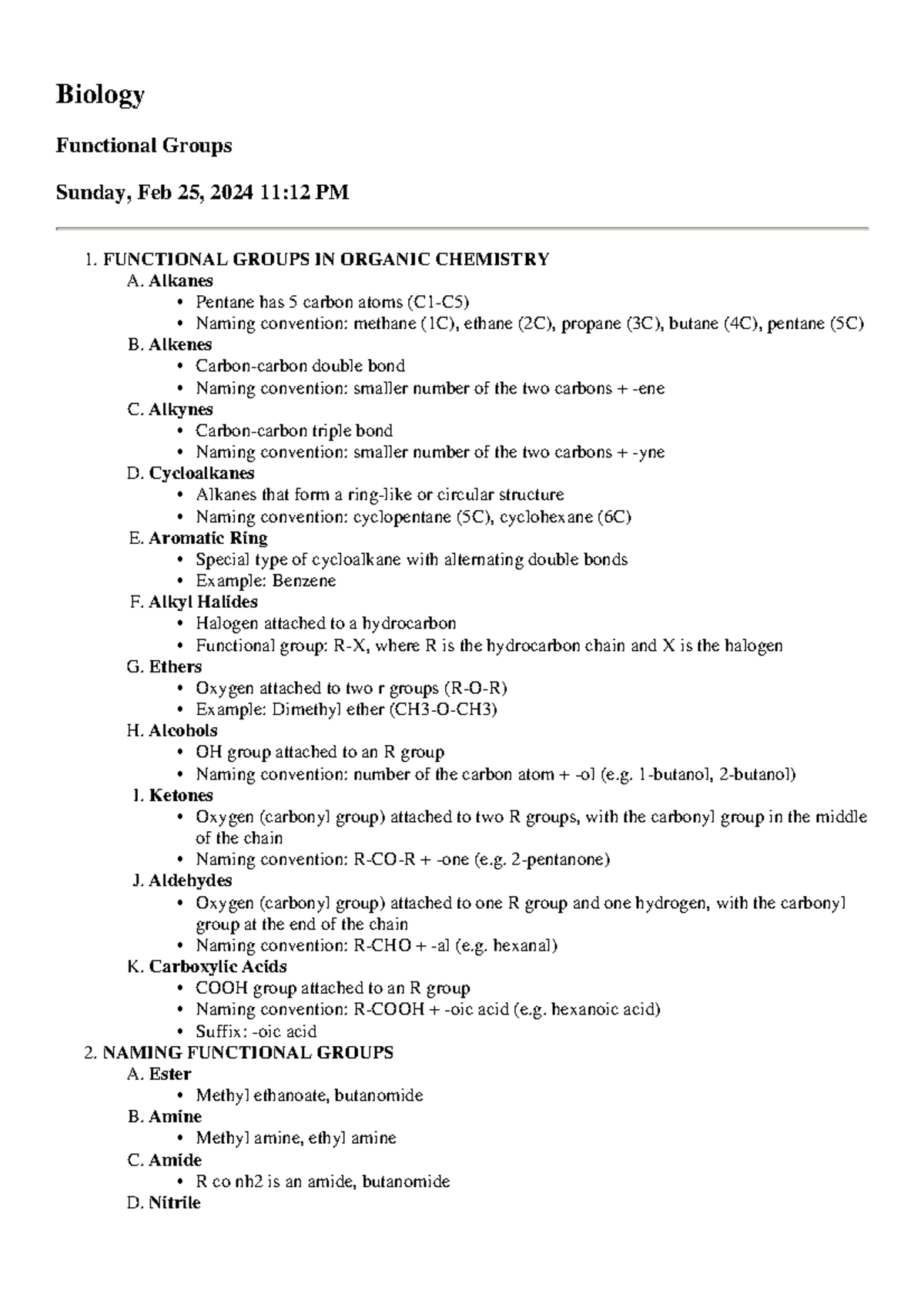 Functional Groups in Organic Chemistry - A Complete Study Guide - Studocu