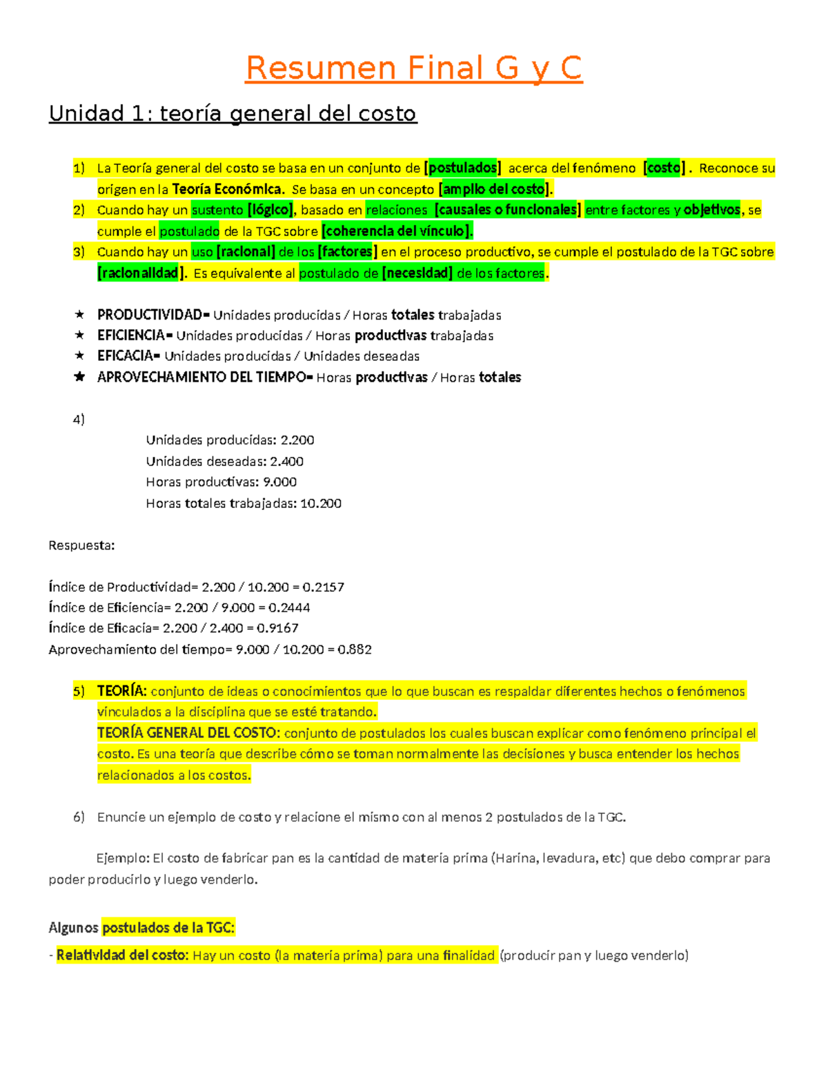 Resumen Final G y C - Resumen Final G y C Unidad 1: teoría general del ...