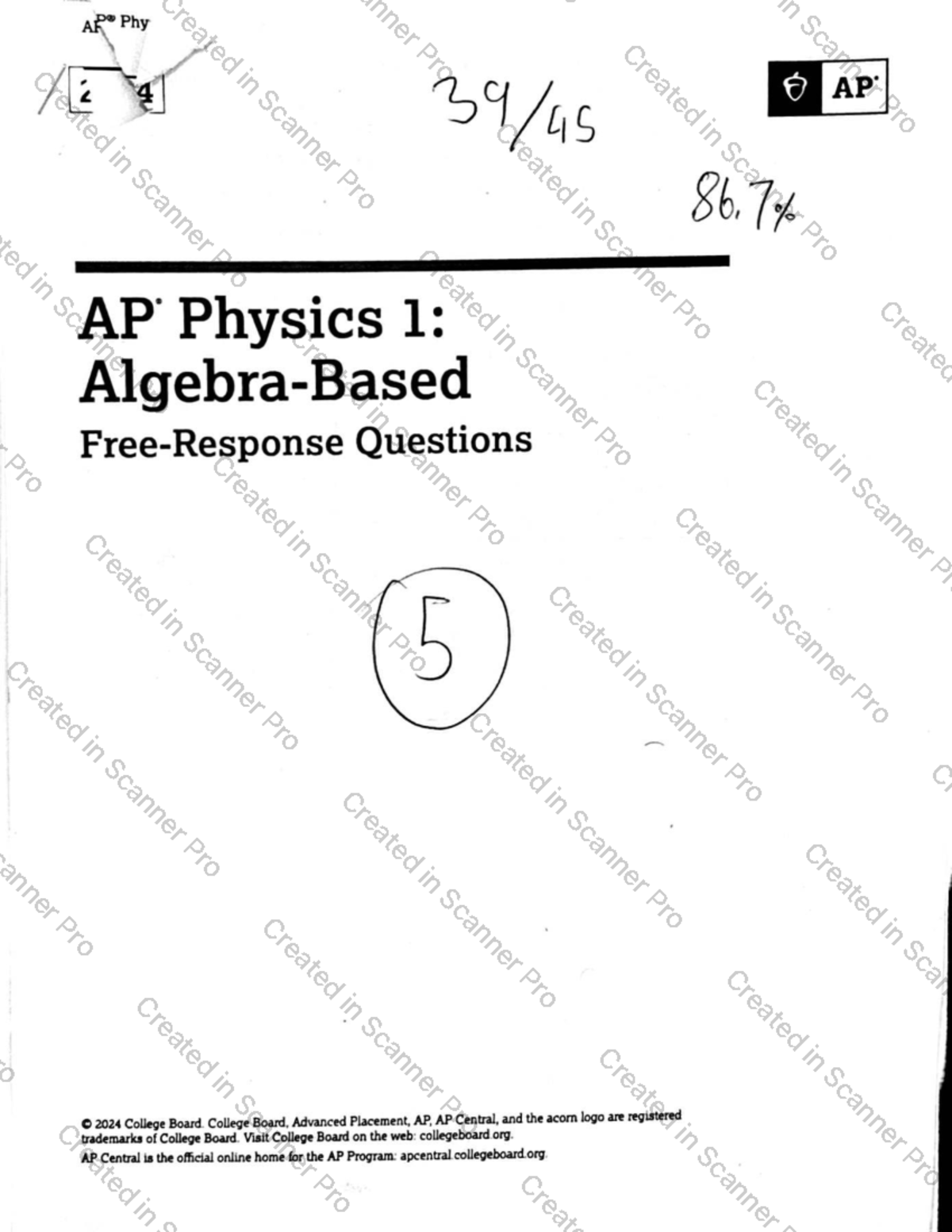 AP Physics 1: 2024 Exam Review and Practice Questions - Studocu
