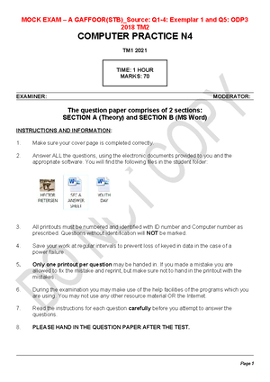 [Solved] Can I have the computer practice n6 module 2 notes - Business ...