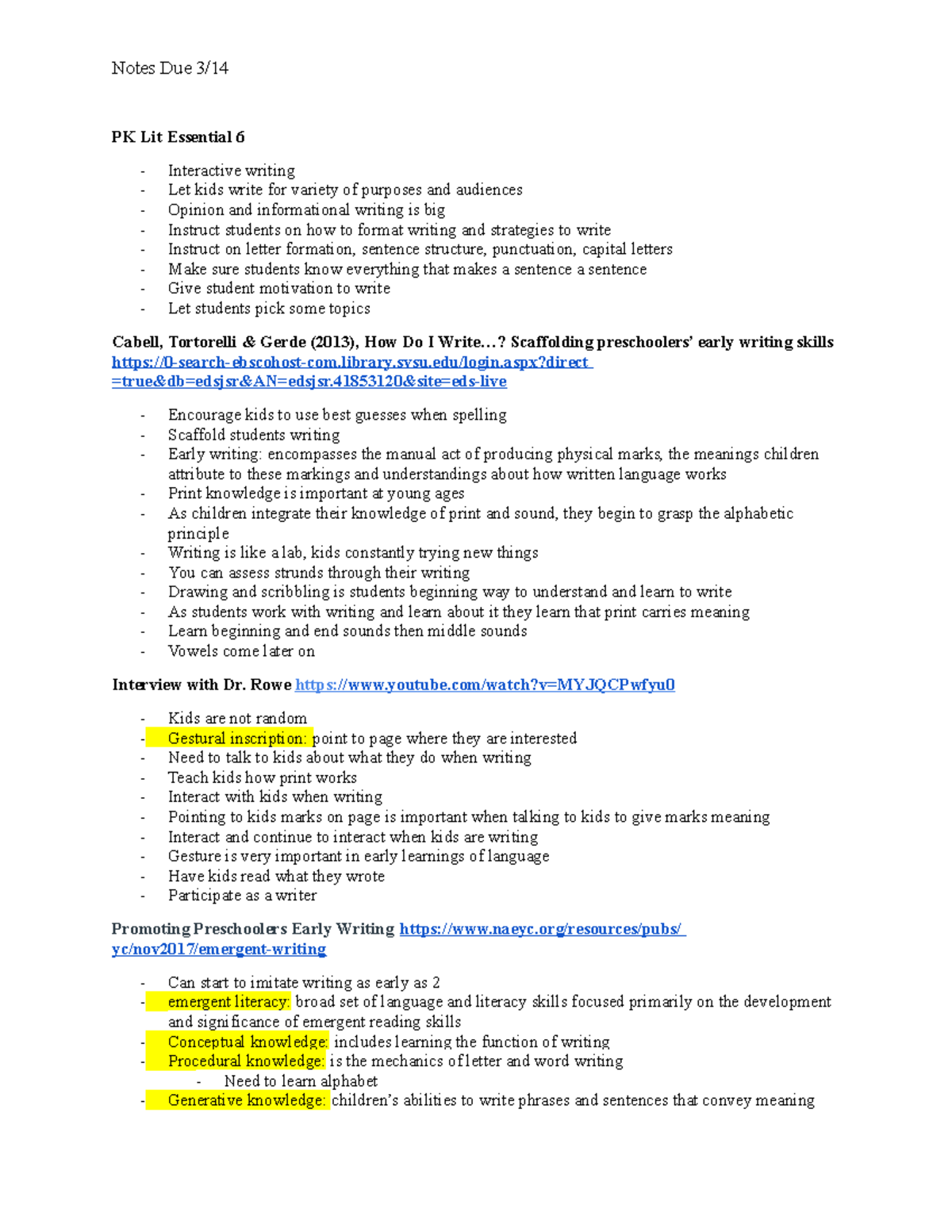 Notes Due 3 14 - Notes Due 3/ PK Lit Essential 6 Interactive writing ...